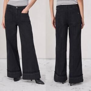 NWT Frame Marina Wide-Leg Jeans in Angelique Black Size 29